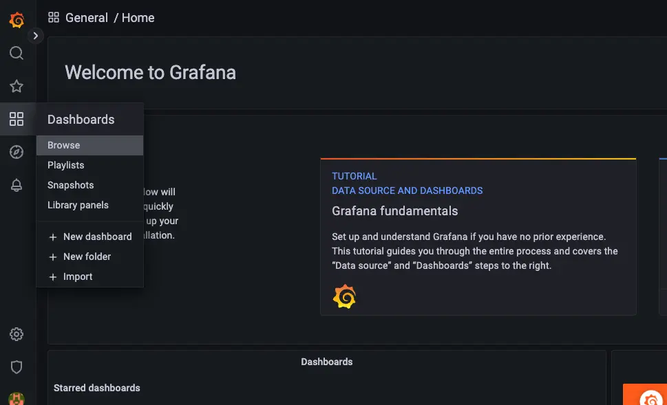 Grafana dashboard